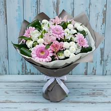 Букет цветов из:  Герберы, Альстромерии и Хризантемы #REPLACE_PRED# Казани